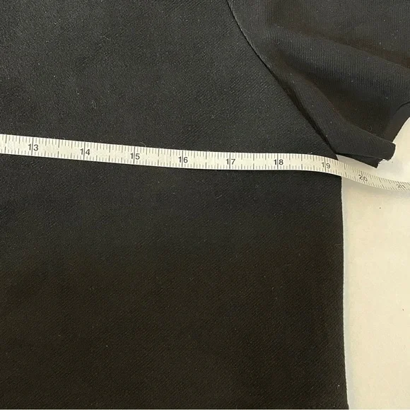 Zara Faux Suede Black Midi Dress with‎ Pockets Size M - Picture 7 of 9